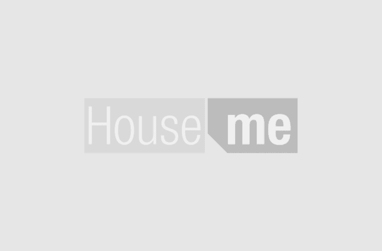 A logo with the words "House me" in a simple, sans-serif font. The word "House" is in light gray, and the word "me" is in dark gray within a speech bubble, perfect for a residential listing. The background is white.