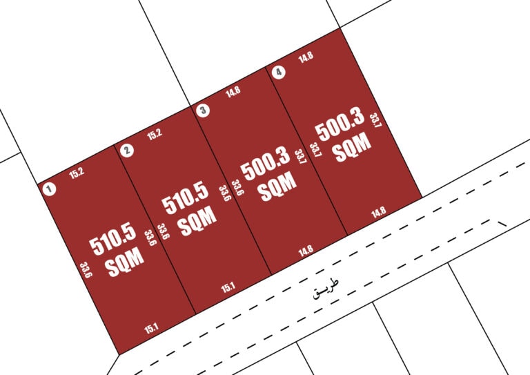 Four Lands in Tubli for Sale in a Prime Location Near Almarzouq Bakery