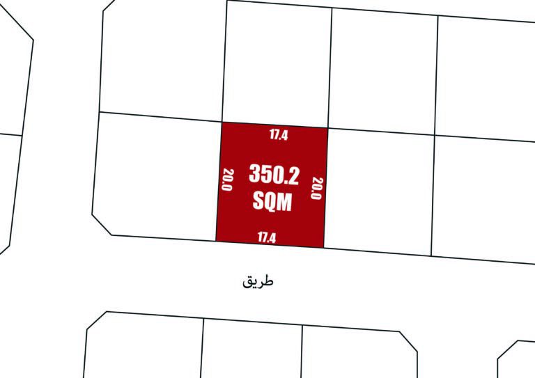 ارض مميزة للبيع في صدد | ٣٥٠.٢ متر مربع