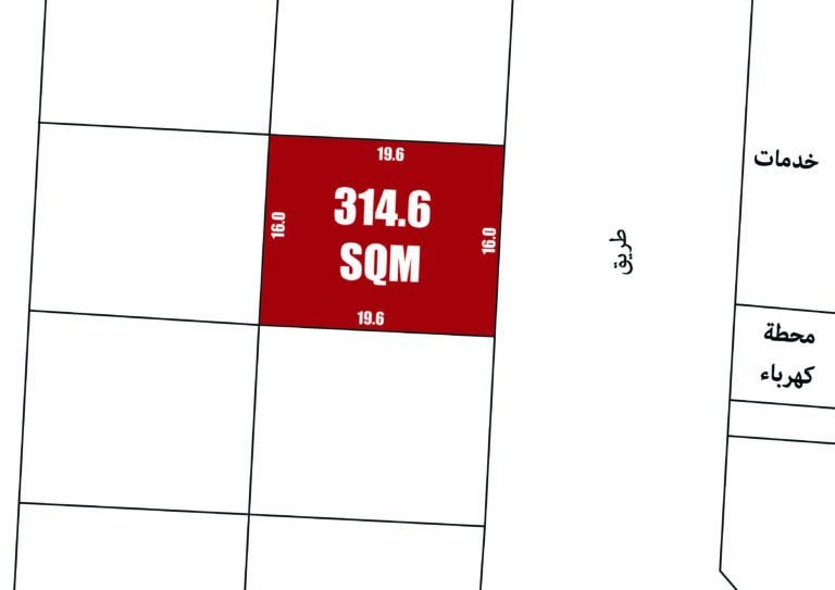 ارض سكنية للبيع في راس حيان | ٣١٤ متر مربع