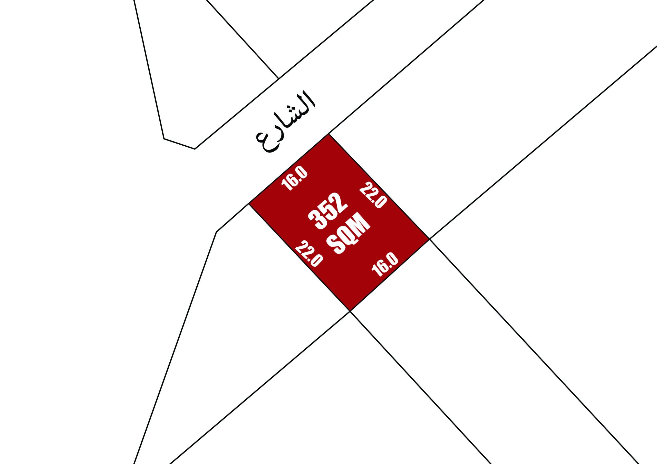 خريطة توضح موقع قطعة أرض للبيع في عالي، RB Land.