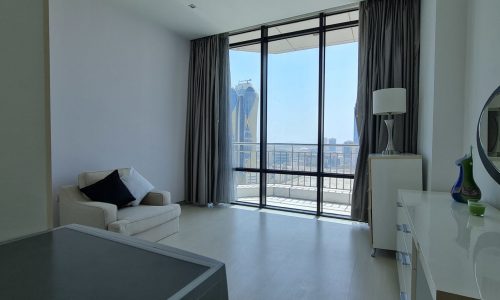 A fully upgraded apartment for rent in Seef with a panoramic view and 2 balconies.