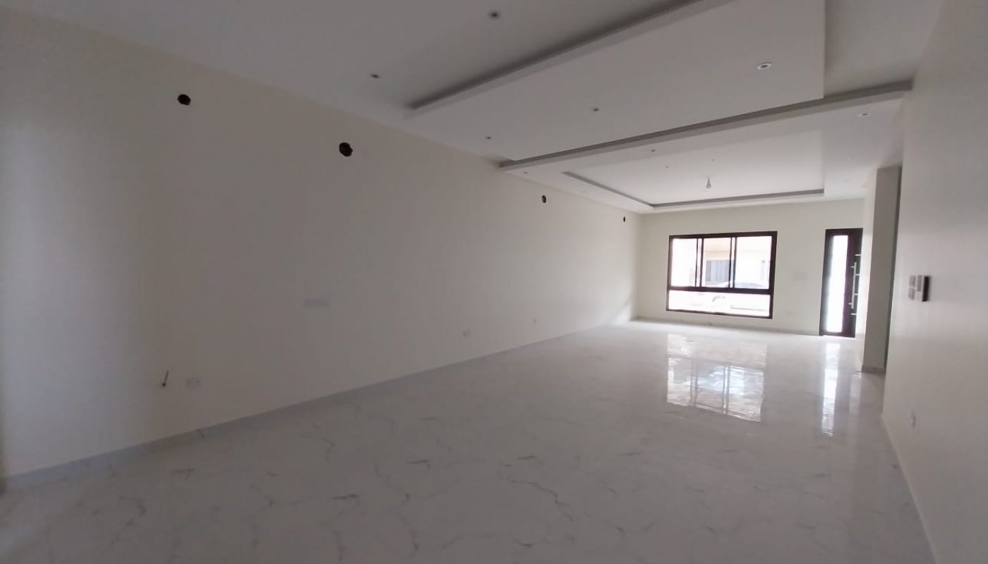 An empty room with white walls.