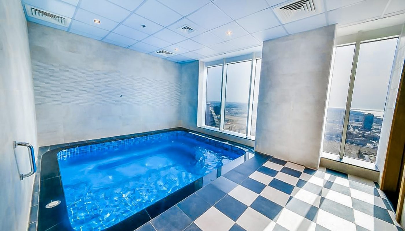 A beautiful 1BR flat for rent in Seef Area with an amazing swimming pool and a view of the city.