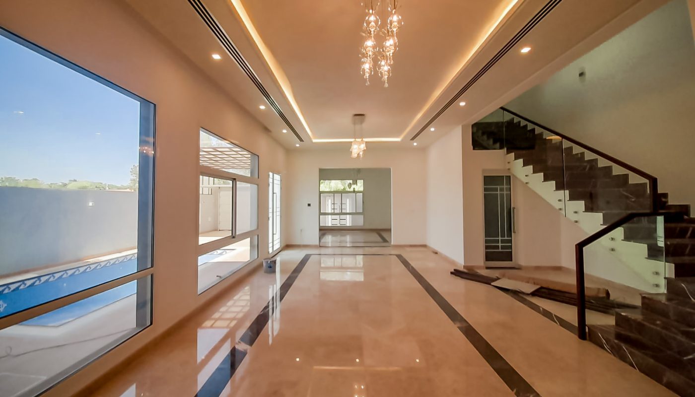 An eye-catching villa for sale in Jid Al Haj with a swimming pool.