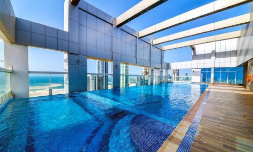 Beautiful swimming pool at or close to Savoy Dubai with amazing facilities.