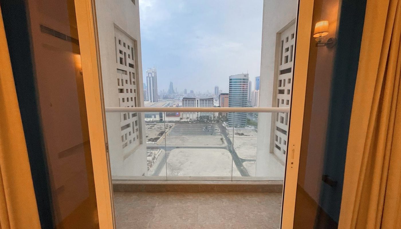 A view of the beautiful city from the balcony of an amazing apartment with amazing facilities.