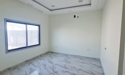 Brand new 3BR villa with marble floors and a window, for sale.