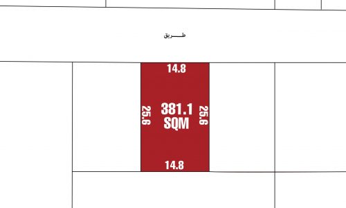 A map showing the location of a plot of land.