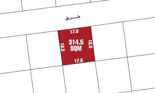 A map showing the location of a plot of land available for sale in the Prime Saar Area.