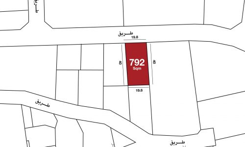 A map displaying the prime location of lands for sale.