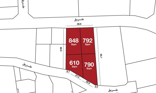 A map displaying the precise location of a plot of land available for sale.