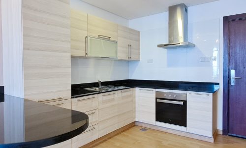 Luxury kitchen in a small apartment.