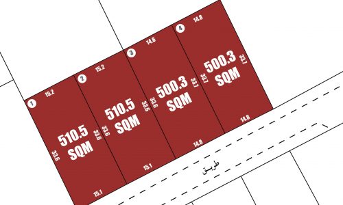 Four Lands in Tubli for Sale in a Prime Location Near Almarzouq Bakery