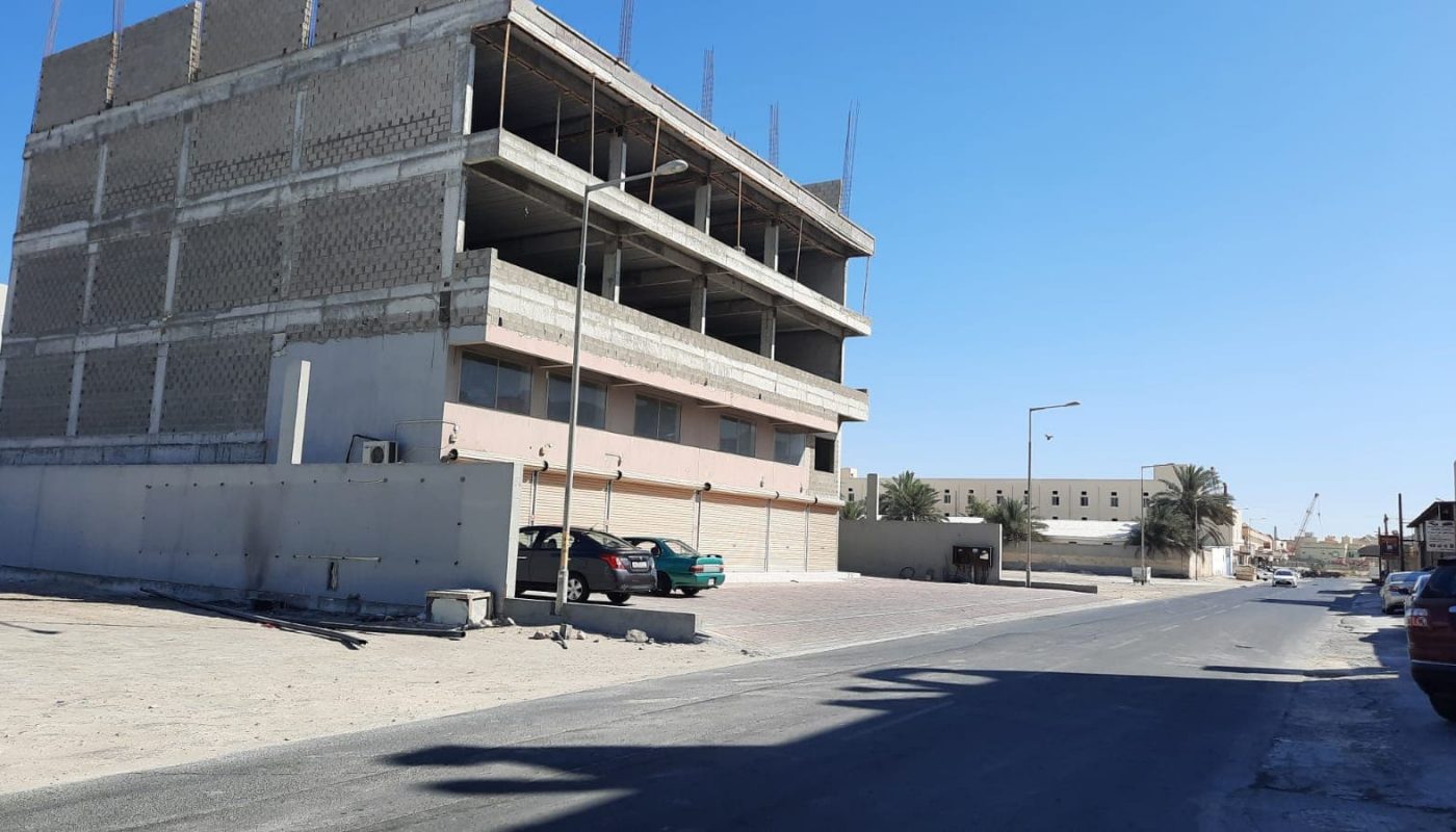 A commercial building is under construction.