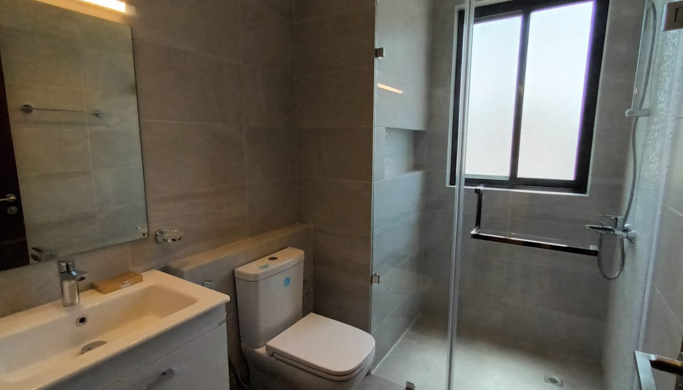 Brand New 3BR Apartment for Rent with a bathroom and window.