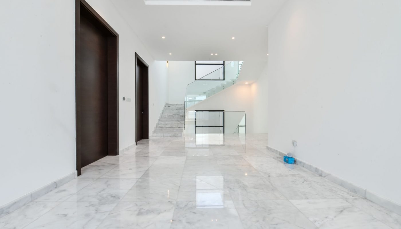 Modern Villa for Sale with white walls and marble floors in Janabiyah.