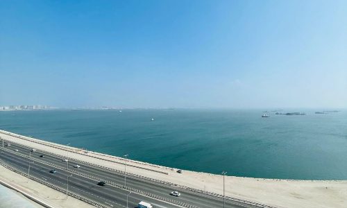 A view of the ocean from a balcony in Dubai. Auto Draft