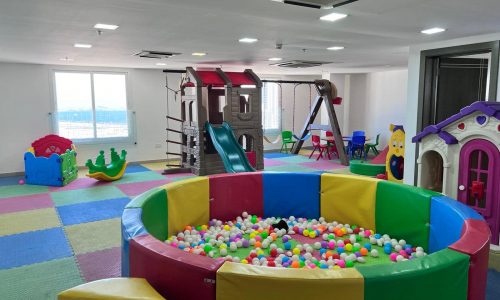 A children's play area with a ball pit located in Juffair.