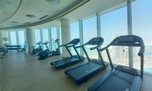 Brand New Luxury Studio for Rent in Bahrain Bay with a view of the city.